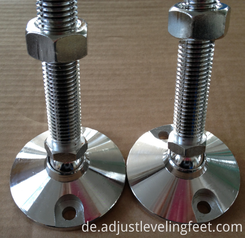 Adjustable leveling feet for machine metal leveling feet